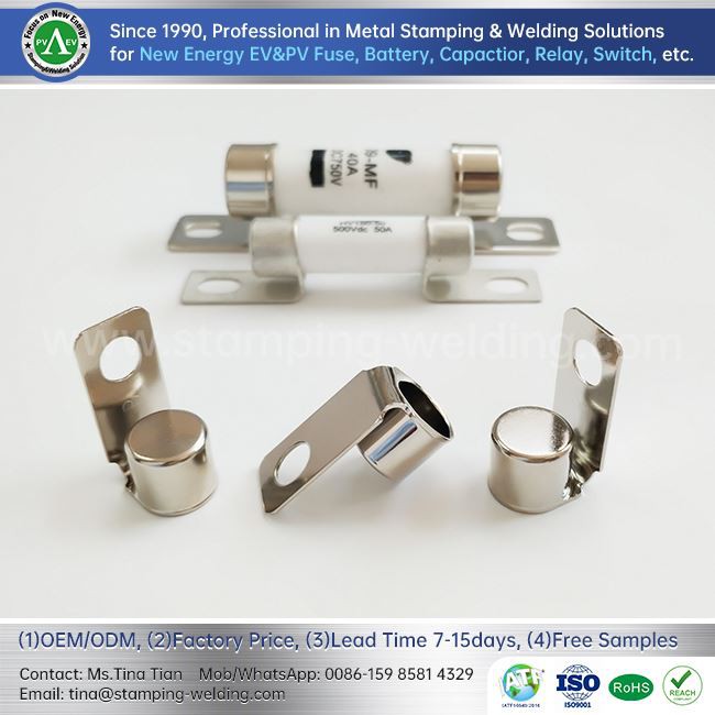 Nickel Plated Copper End Caps For EV